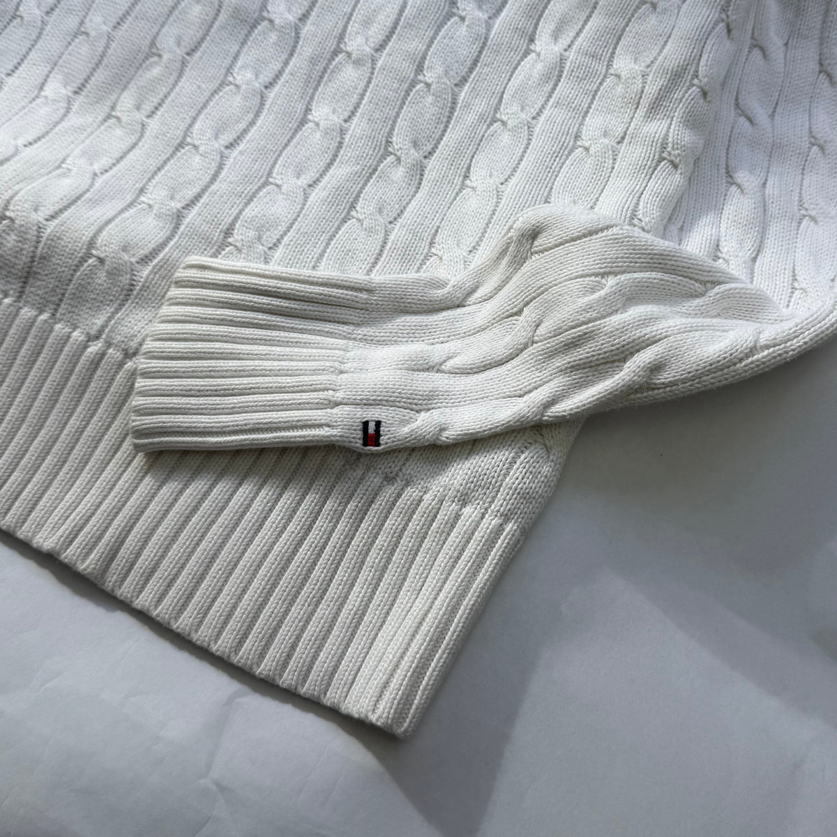 Tommy Hilfiger Cable Knit V-Neck Sweater