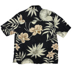Floral Pattern 100% Silk Hawaii Shirt