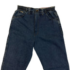 Vintage Reworked Lee Tapered Jeans, Elastic Waist – Blue Wash