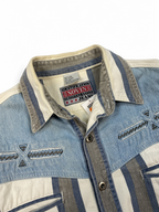 Vintage NOVIN Denim Button-Down Shirt