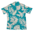 Blue & White Flower Pattern Hawaii Shirt