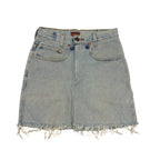 Reworked Jeans Mini Skirt, light blue wash