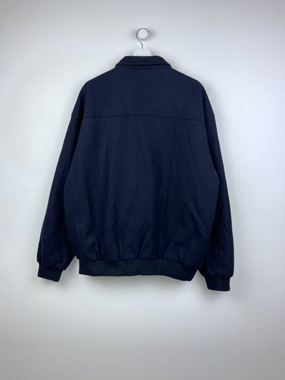 Navy Wool Bomber Jacket