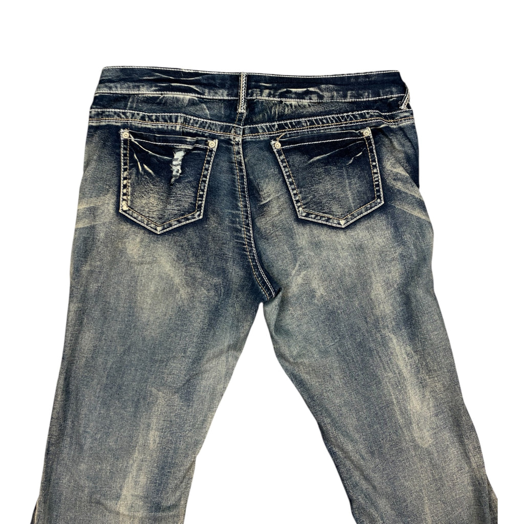 Rainbow Bootcut Distressed Denim