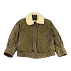 Camel Collection Aviator Leather Jacket