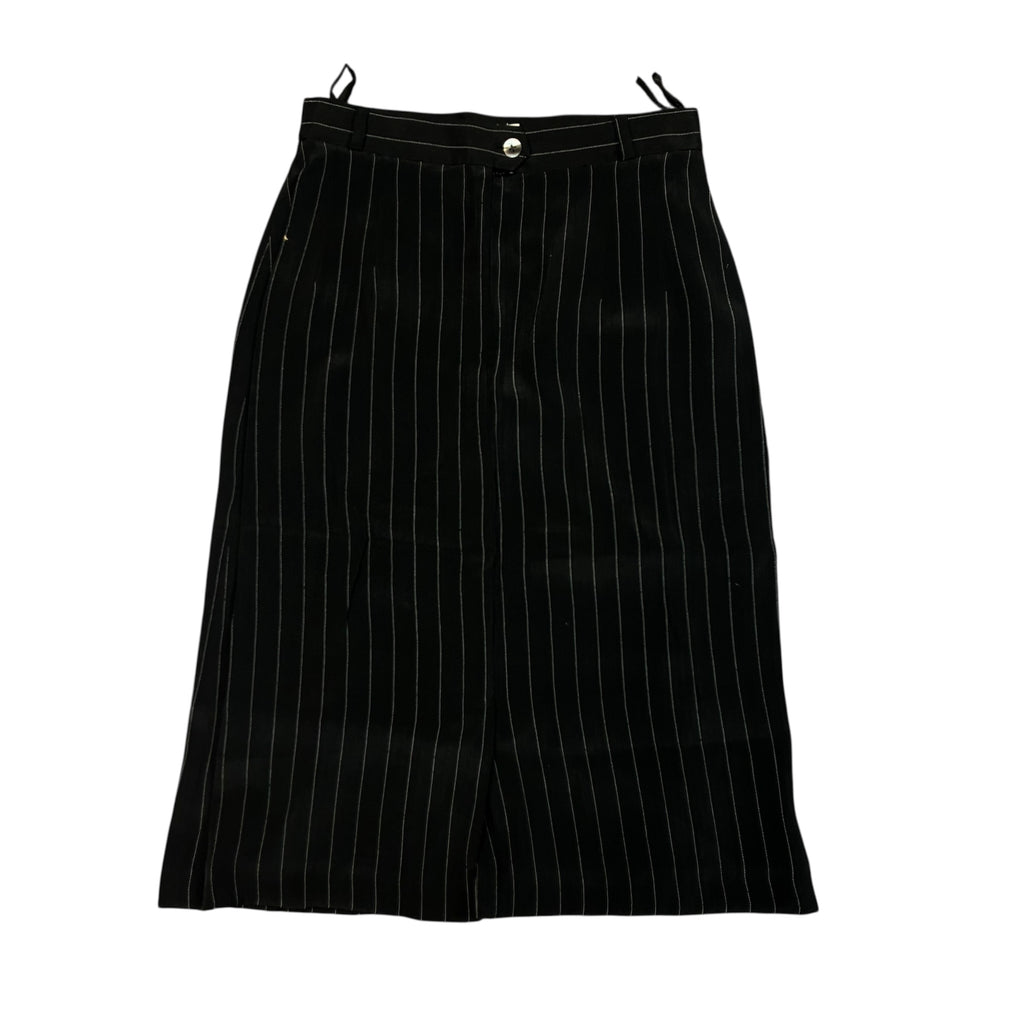 Long Black with White stripes Skirt