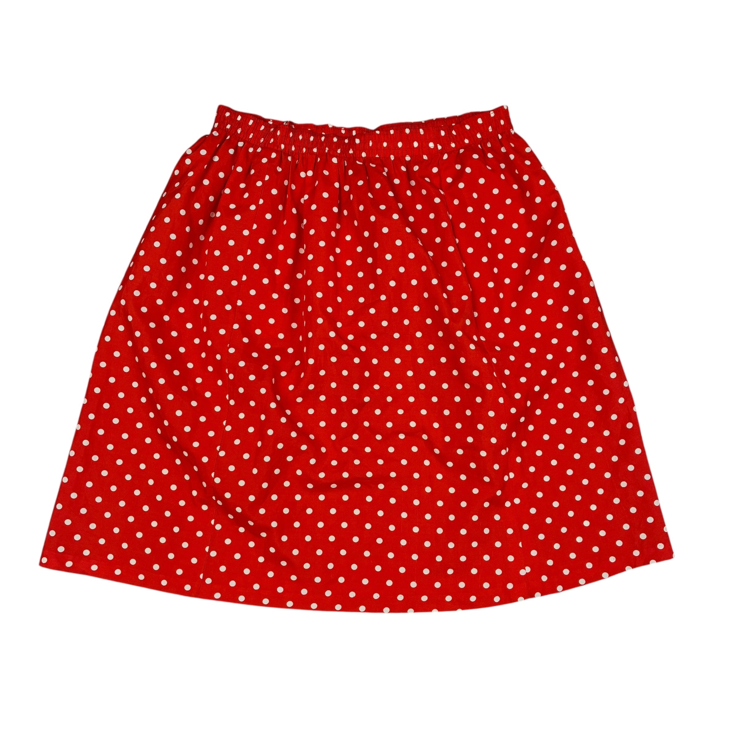 Short Red with White dots Skirt
