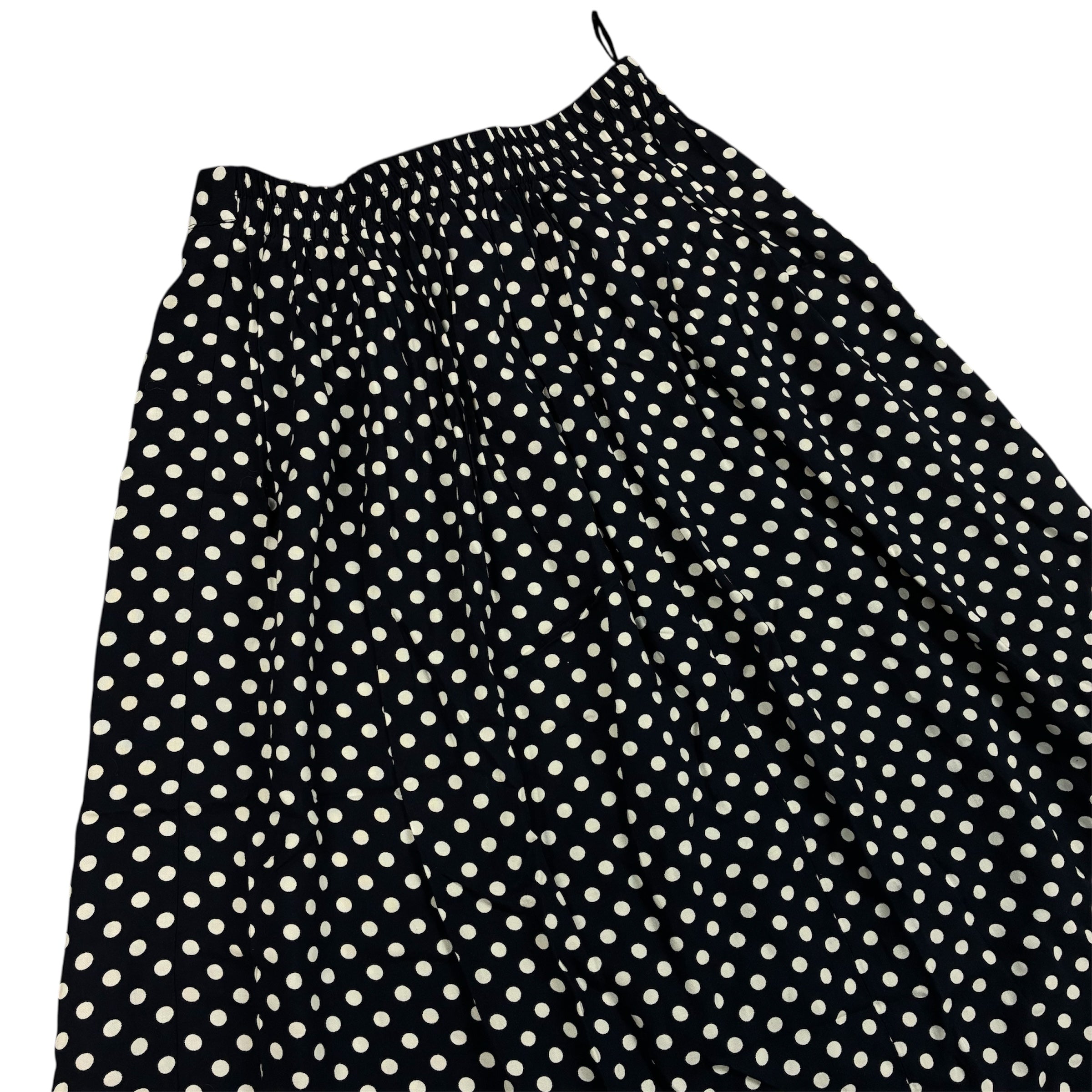 Long Dark Blue with White Dots Skirt