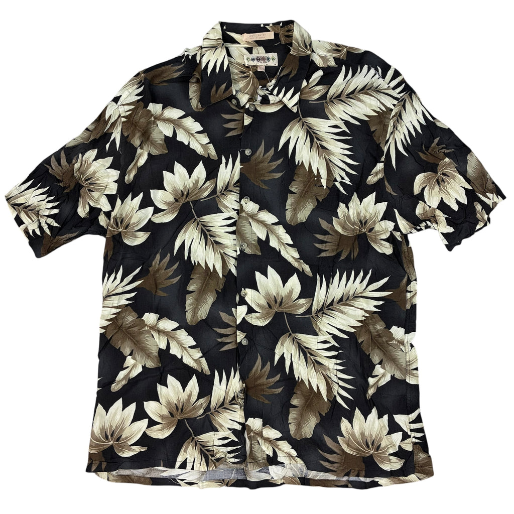 Brown Floral Pattern Hawaii Shirt