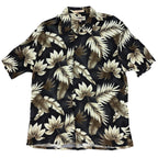 Brown Floral Pattern Hawaii Shirt