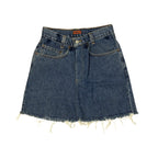Reworked Jeans Mini Skirt, Blue wash