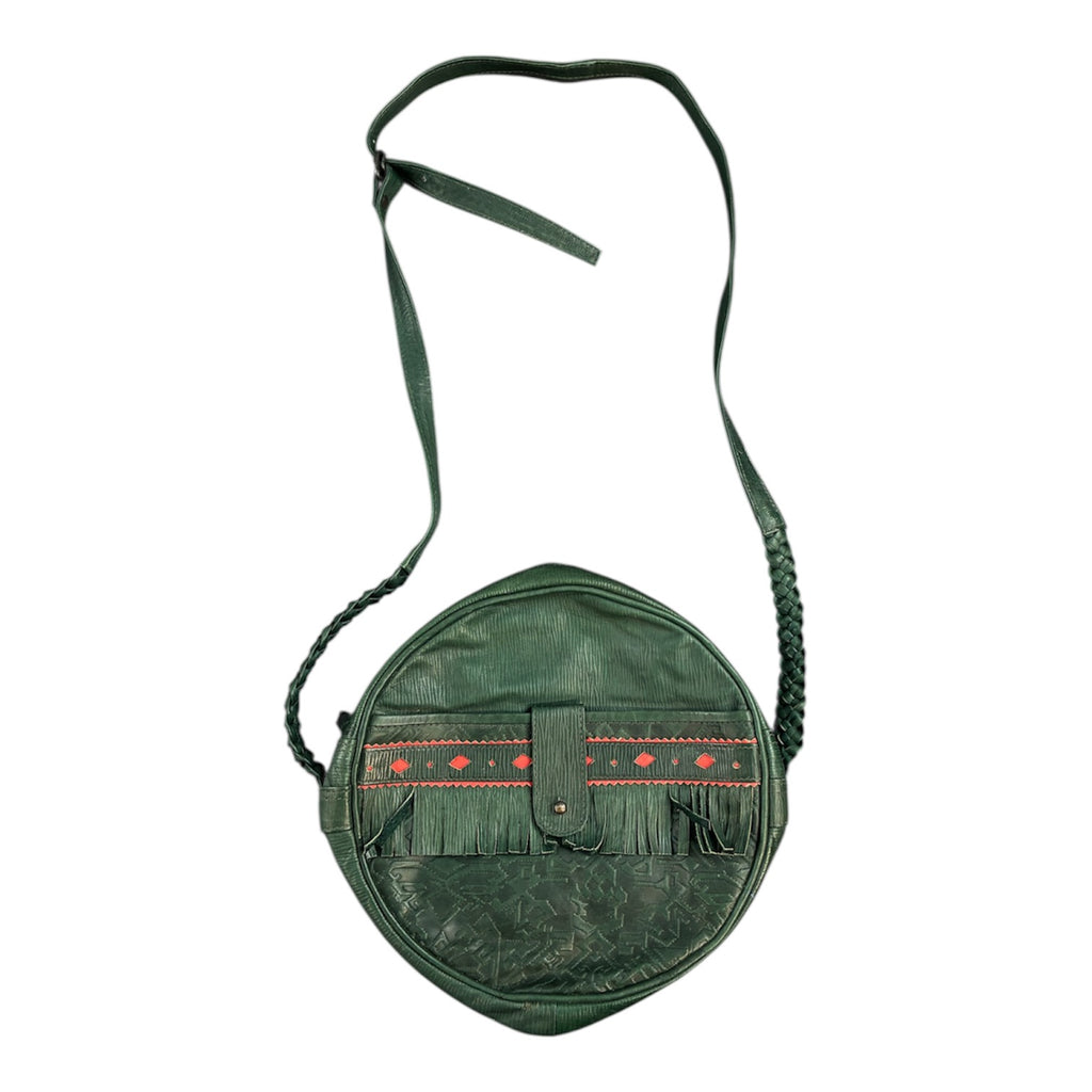 Vintage Leather Tribal Shoulder Bag
