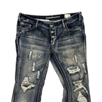 Rainbow Bootcut Distressed Denim