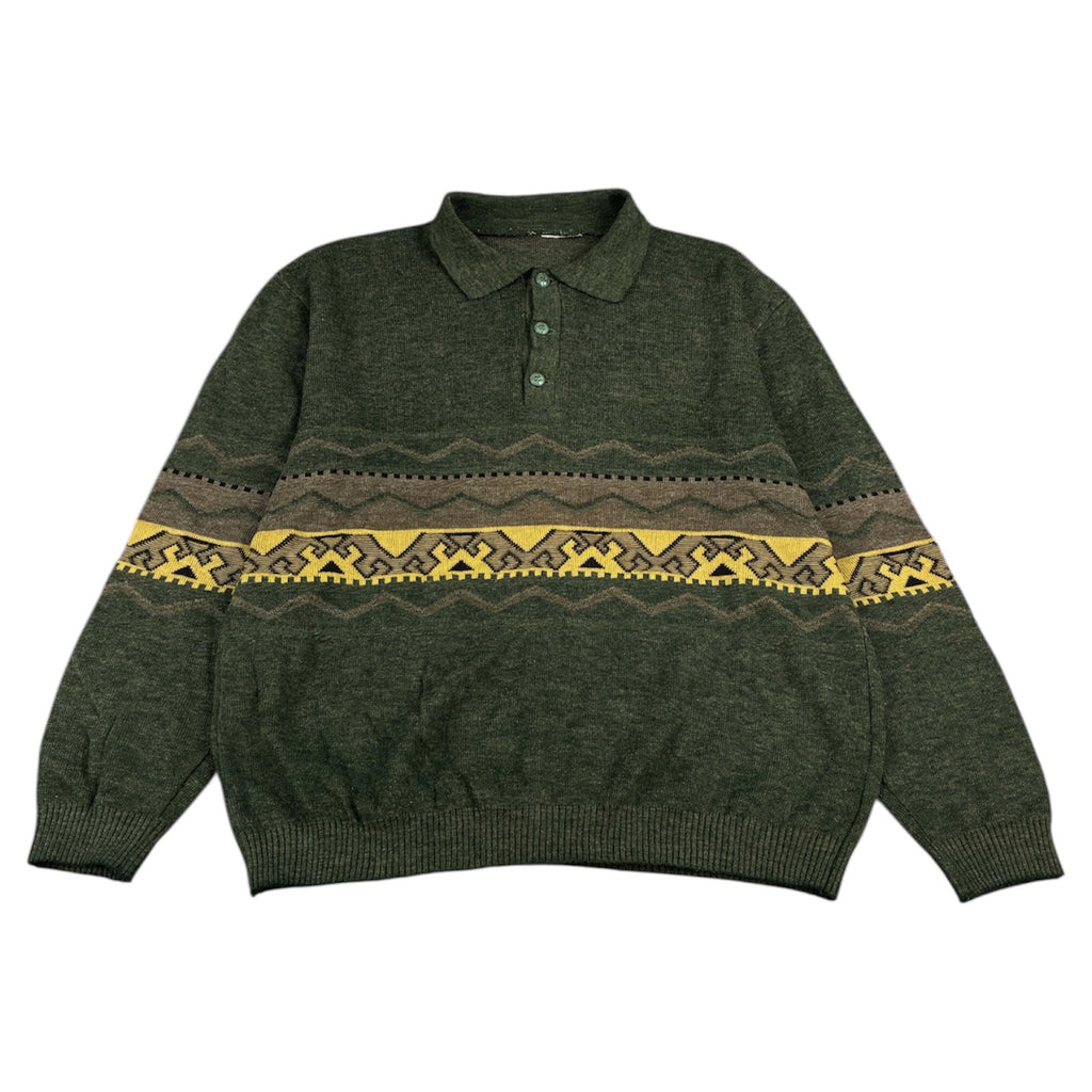Vintage Knit Button-Up