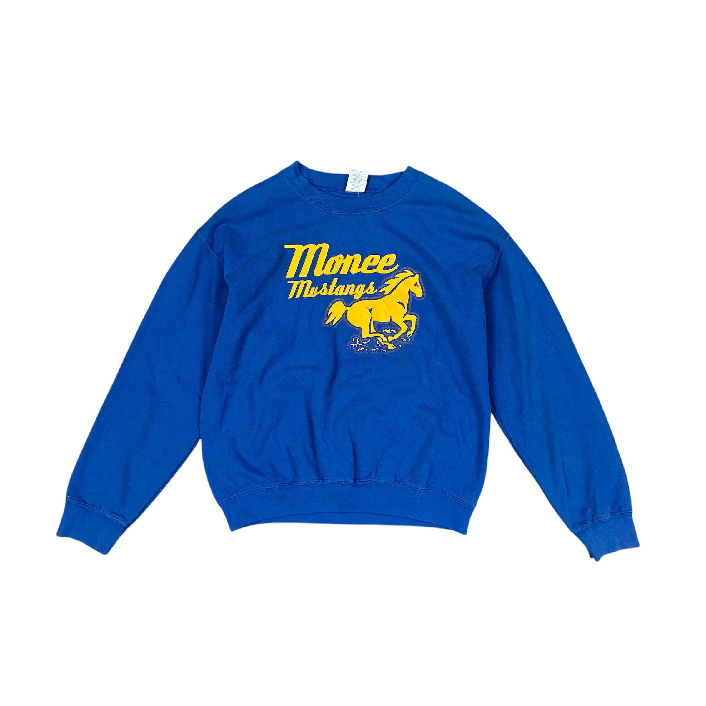 Blue with Orange Print “Monee Mustangs” Sweatshirt