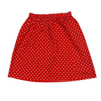 Short Red with White dots Skirt