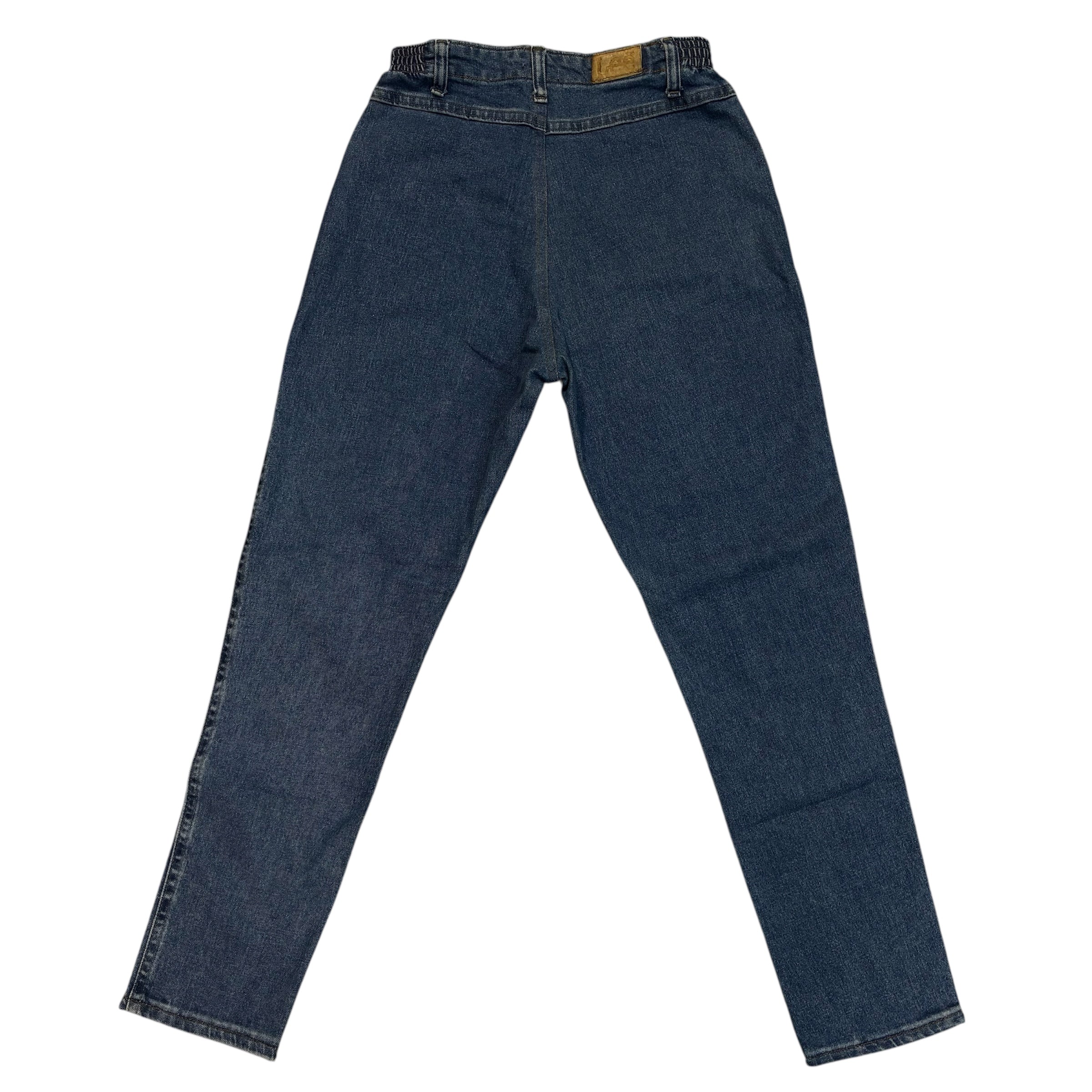 Vintage Reworked Lee Tapered Jeans, Elastic Waist – Blue Wash