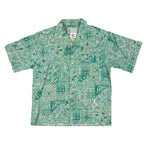 Mint with green details Hawaii Shirt