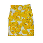 Above knee white with yellow Rose Pattern Skirt