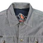 Johnny Blaze Silver Holographic Denim Jacket