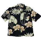 Floral Pattern 100% Silk Hawaii Shirt