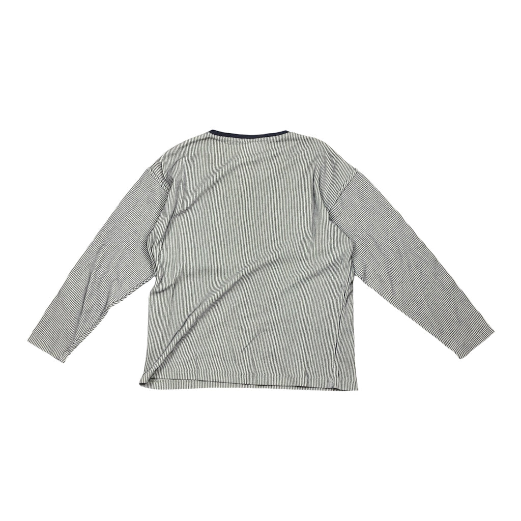 White and Blue striped Reebok Longsleeve T-Shirt