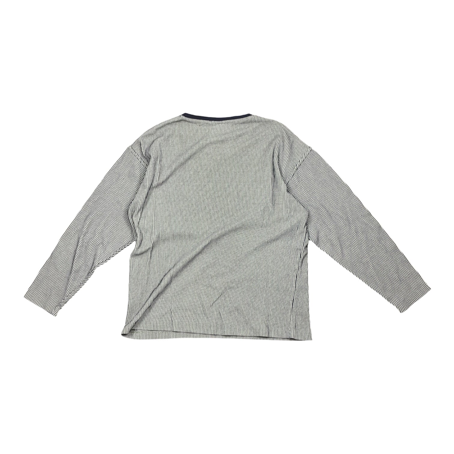 White and Blue striped Reebok Longsleeve T-Shirt