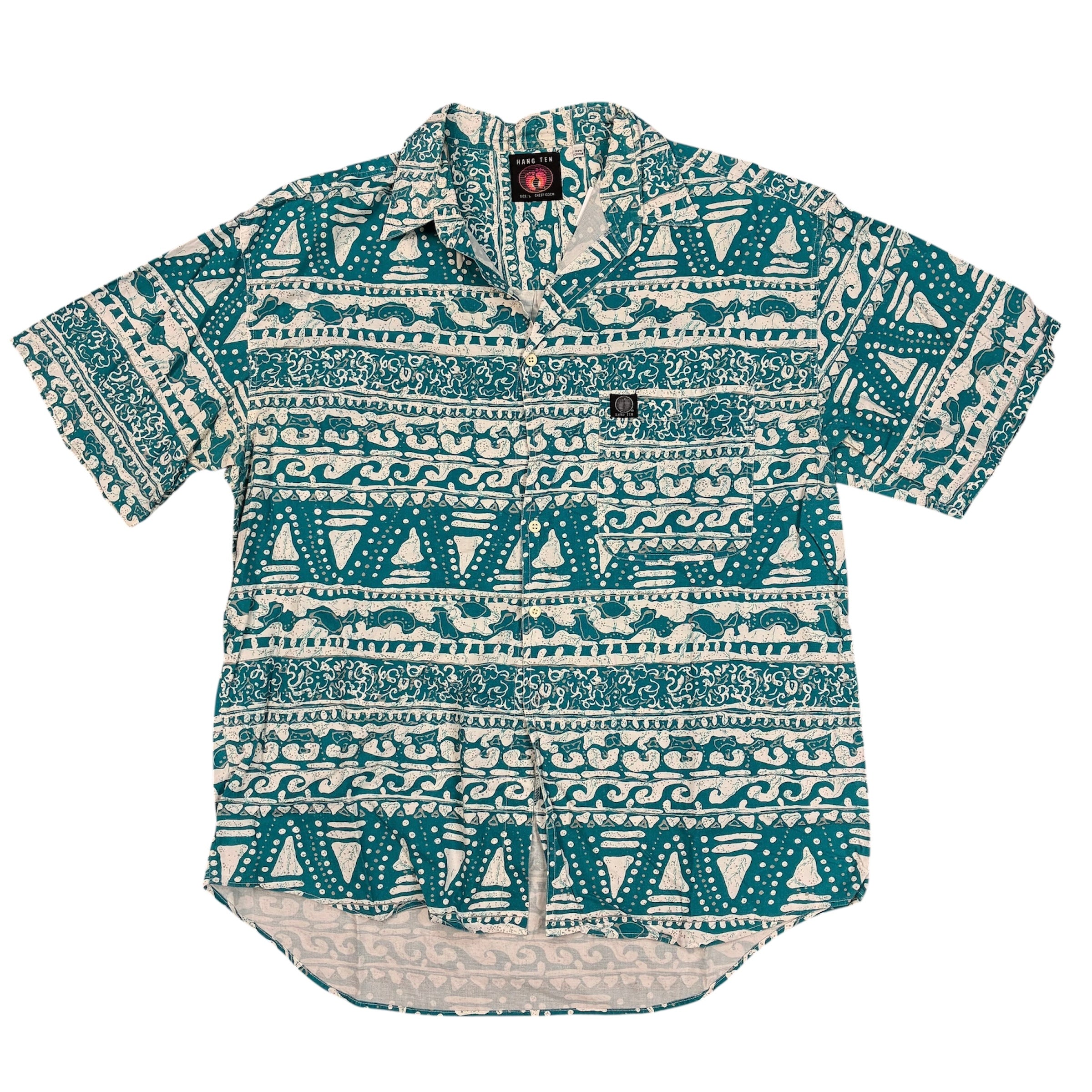 Turquoise Pattern Hawaii Shirt