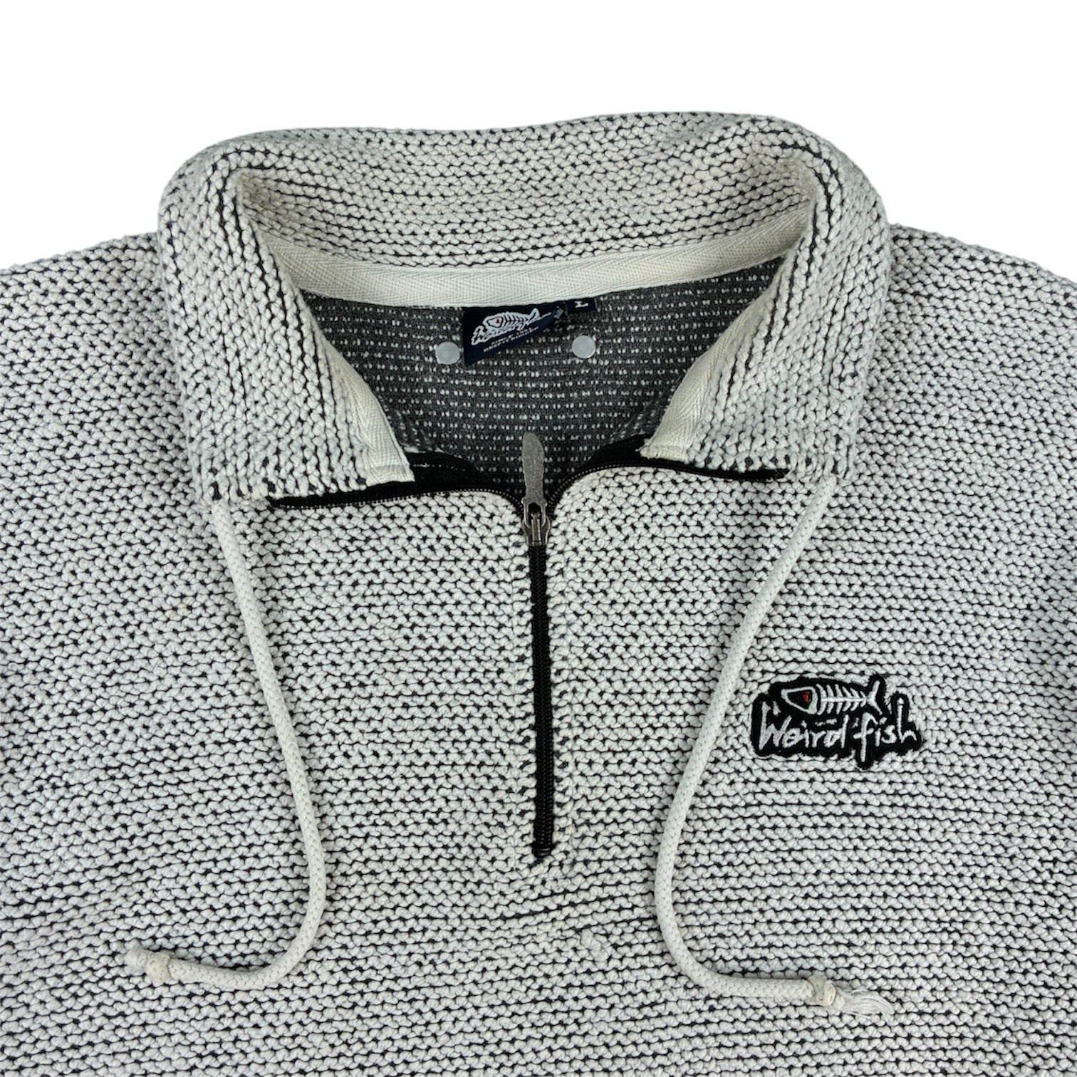 Weird Fish Vintage Quarter-Zip Knit