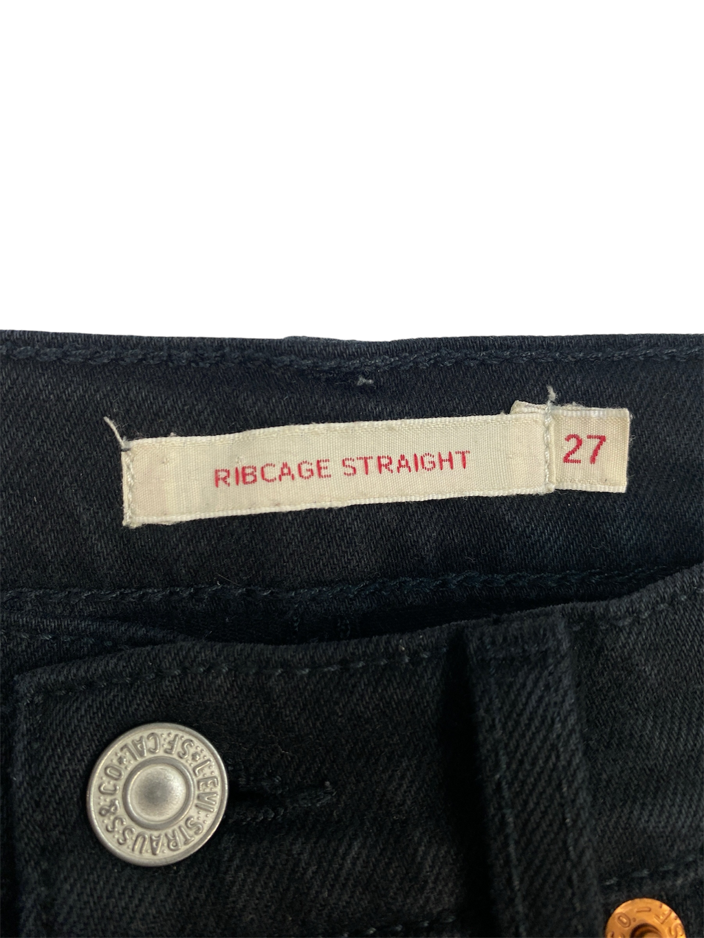Levis Ribcage Straight Premium Jeans Black