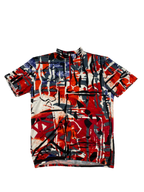 Vintage Crazy Pattern Cycling Jersey