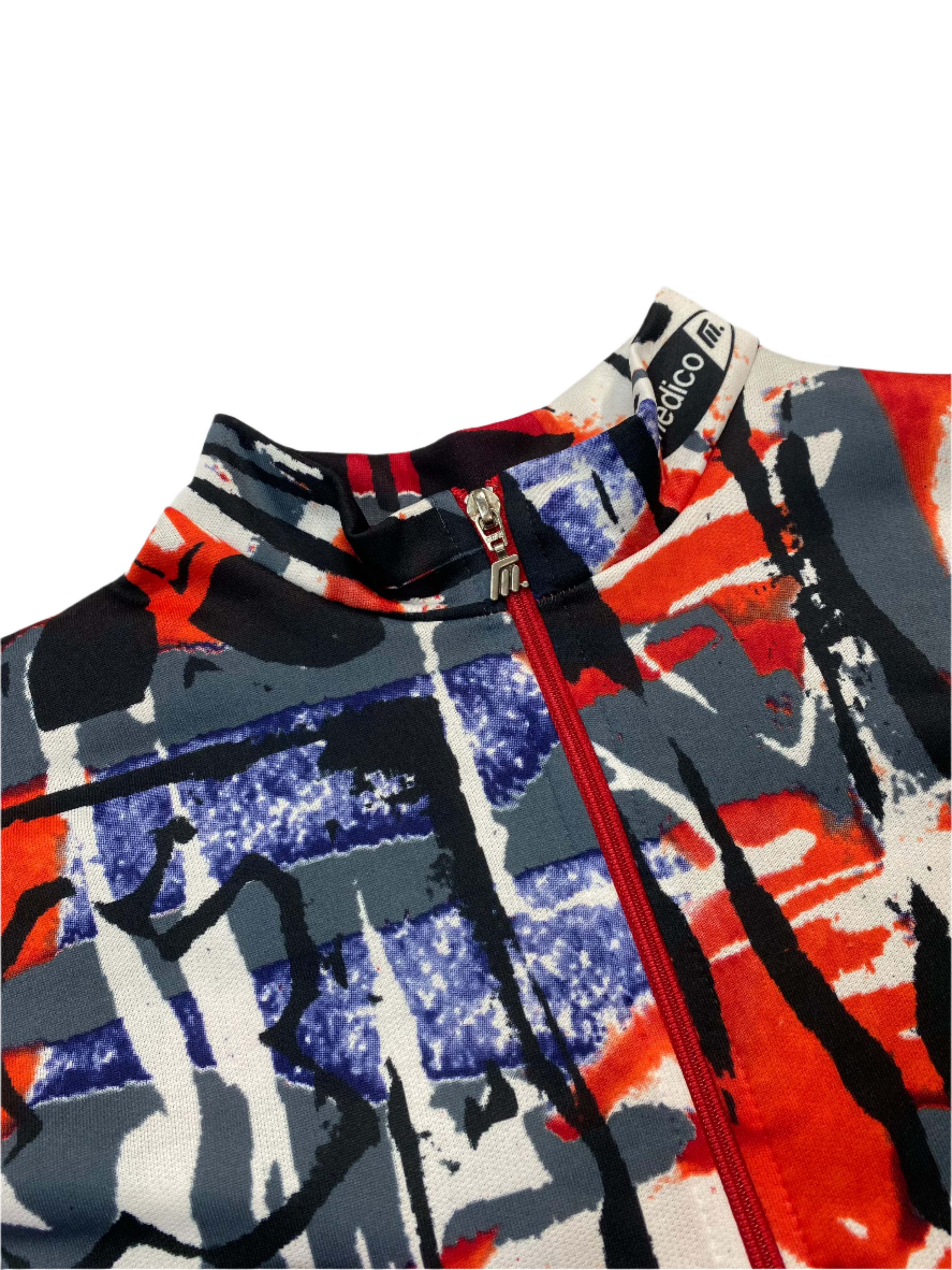 Vintage Crazy Pattern Cycling Jersey