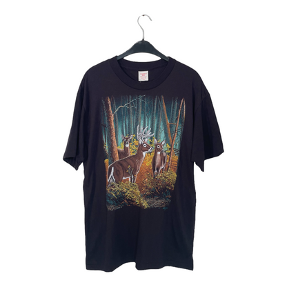 Black "deers" T-shirt