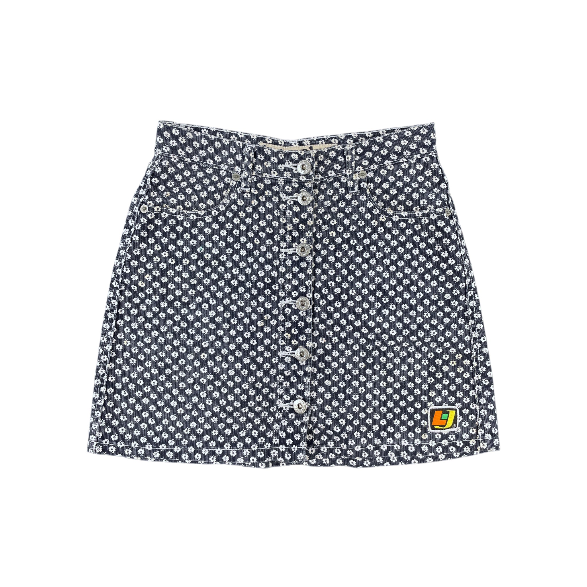 Vintage BigBlue Flower Skirt