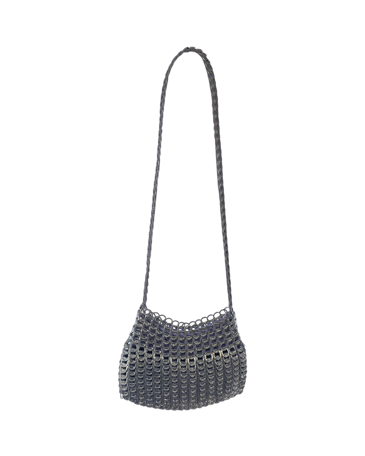 Silberne recycelte Handtasche