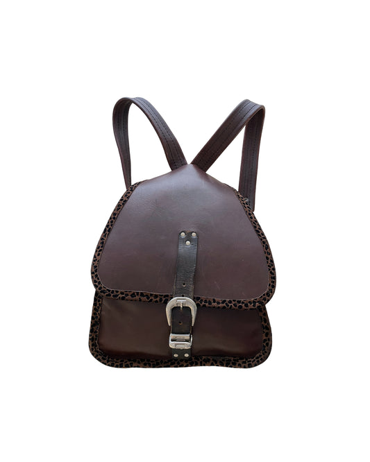 Brown Leather Backpack