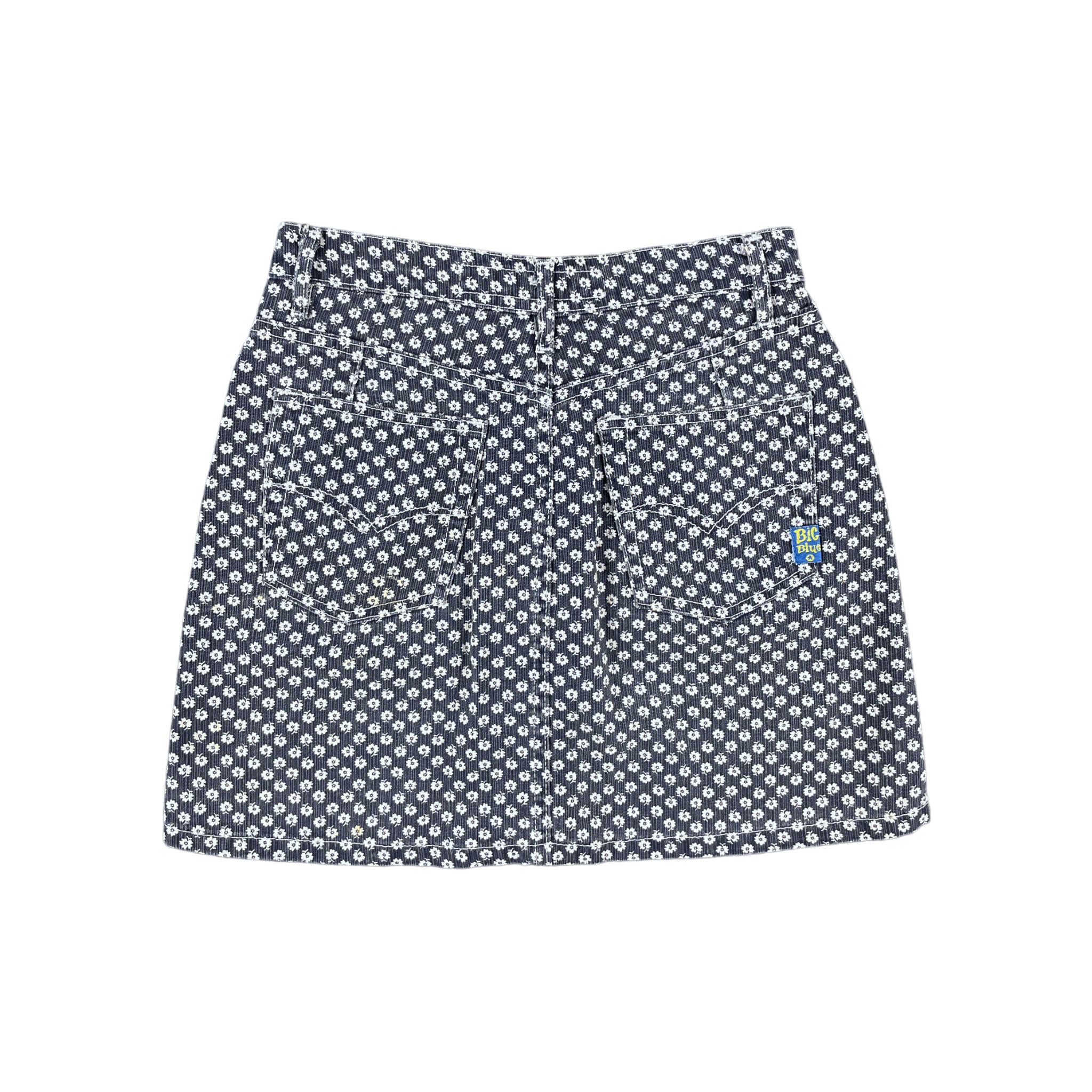 Vintage BigBlue Flower Skirt