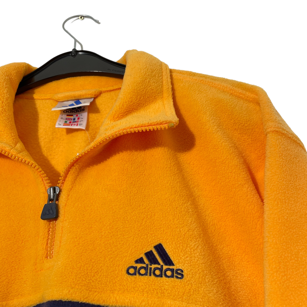Adidas Yellow Fleece Quarter Zip
