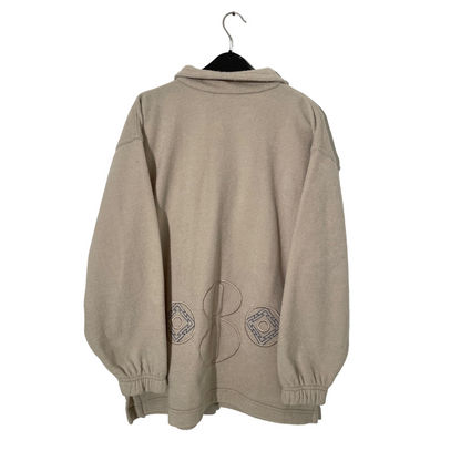 Reebok Beige Fleece Zip Up